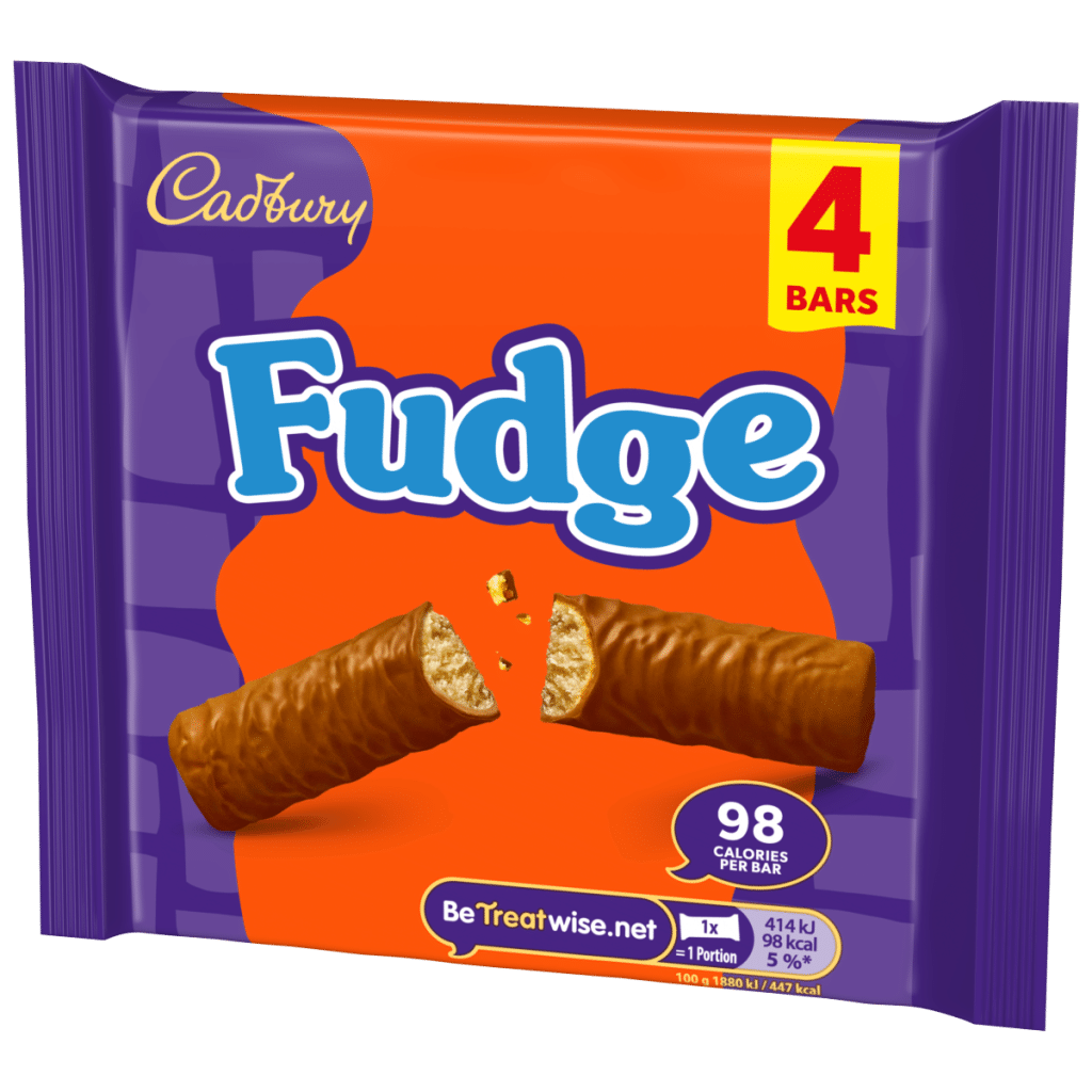 Cadbury Fudge Chocolate Bar 4 Pack Multipack 88 g (4 x 22g)