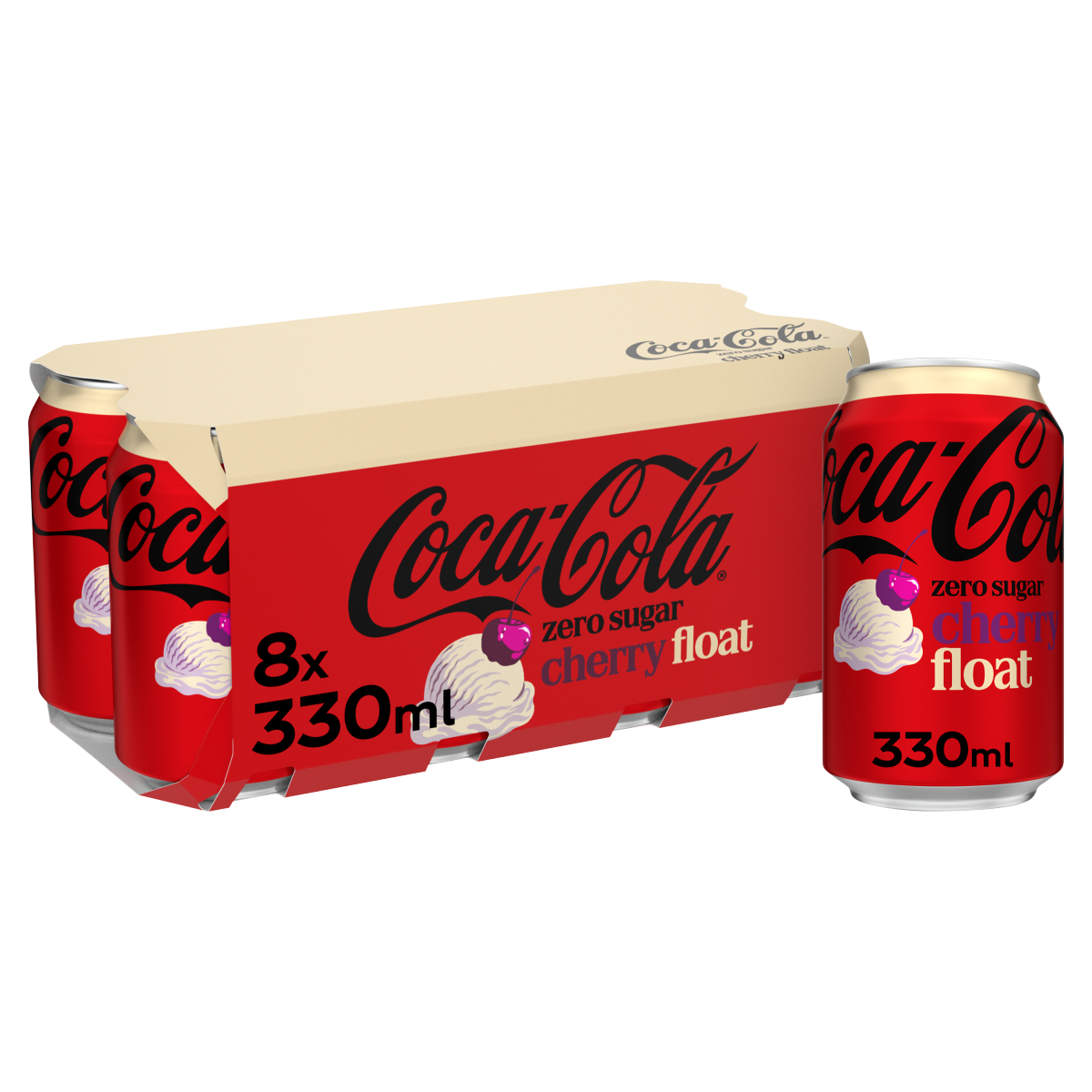 Coca-Cola Zero Sugar Cherry Float 8 x 330ml Cans
