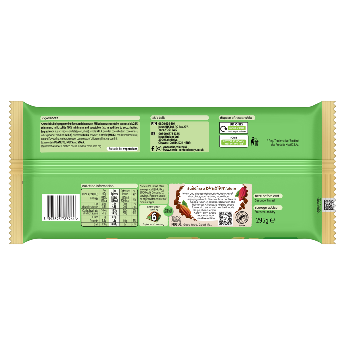 Aero Peppermint Chocolate 295g