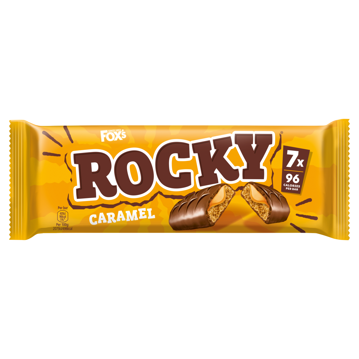 Fox’s Rocky Caramel 7 x 19.5g (136.5g)