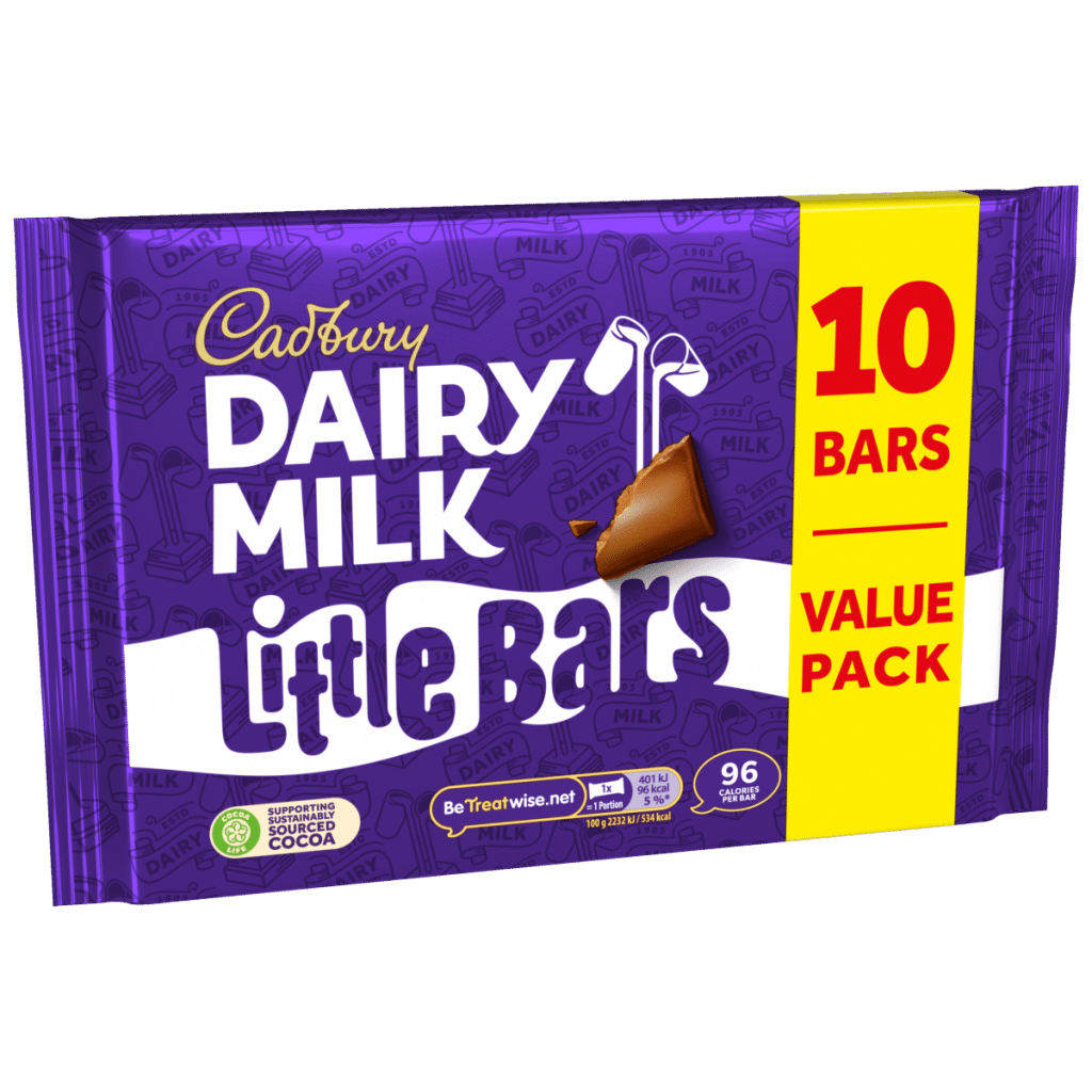 Cadbury Dairy Milk Little Bar Chocolate Bar 10 Pack Multipack 180 g