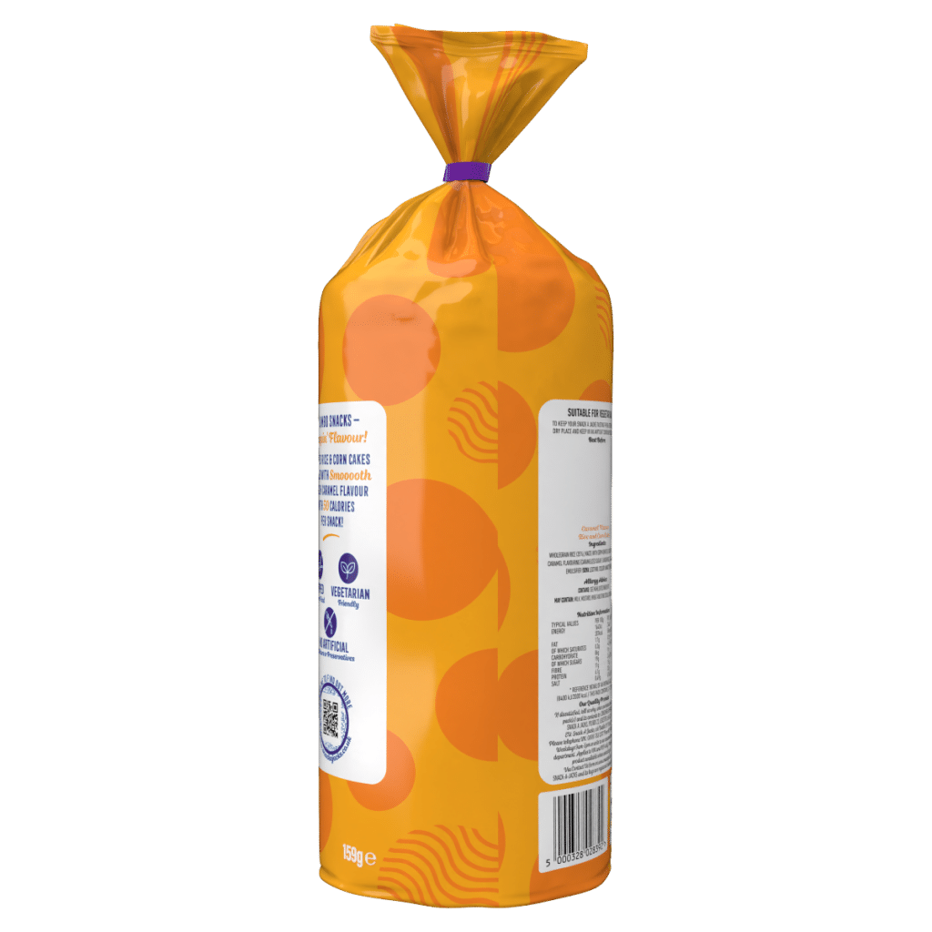 Snack a Jacks Jumbo Caramel Sharing Rice Cake Crisps 159g