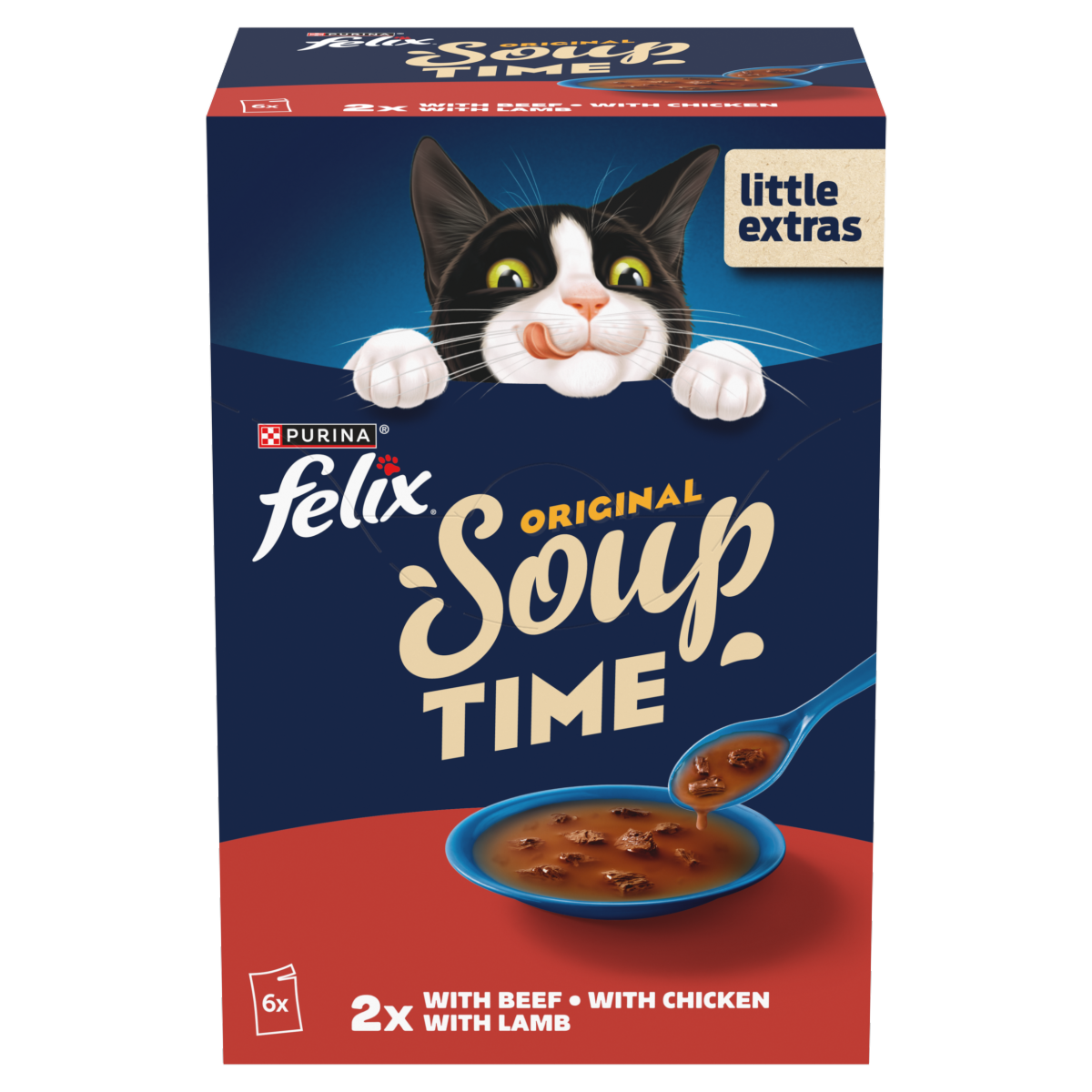 FELIX Soup Time Farm Selection Wet Cat Food 6x48g