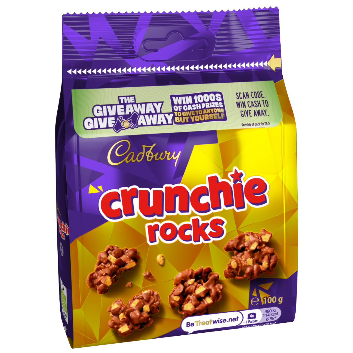Cadbury Crunchie Rocks Chocolate Bag 100g
