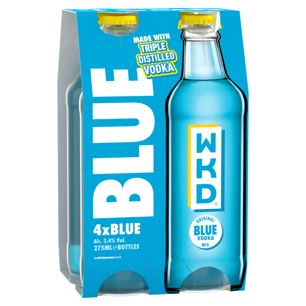 WKD Original Blue Vodka Mix 4 x 275ml