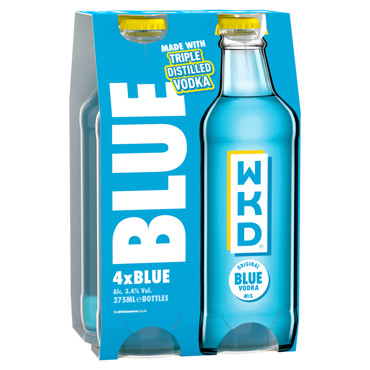 WKD Original Blue Vodka Mix 4 x 275ml