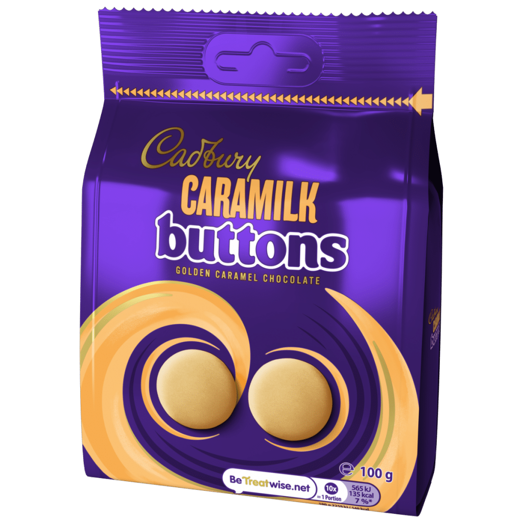 Cadbury Caramilk Golden Caramel Chocolate Buttons Bag 100g