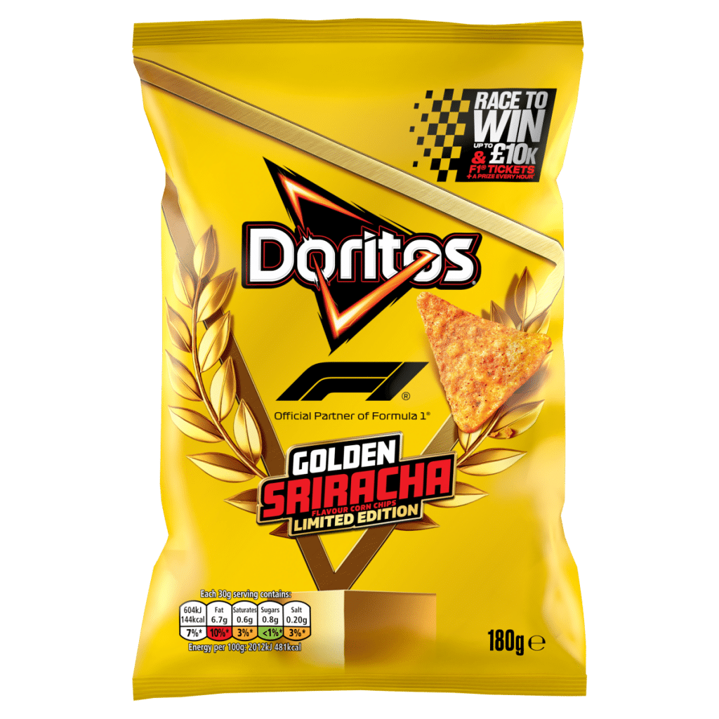 Doritos Hot Honey Golden Sriracha Tortilla Chips Sharing Crisps 180g
