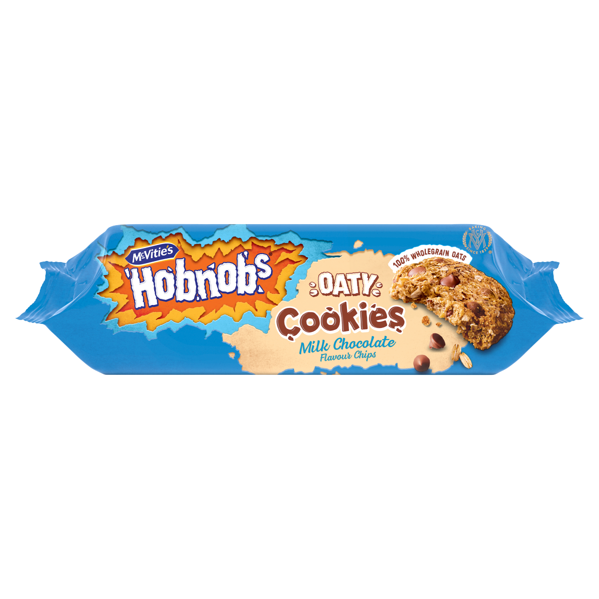McVitie’s Hobnobs Milk Chocolate Flavour Chips Oaty Cookies 155g