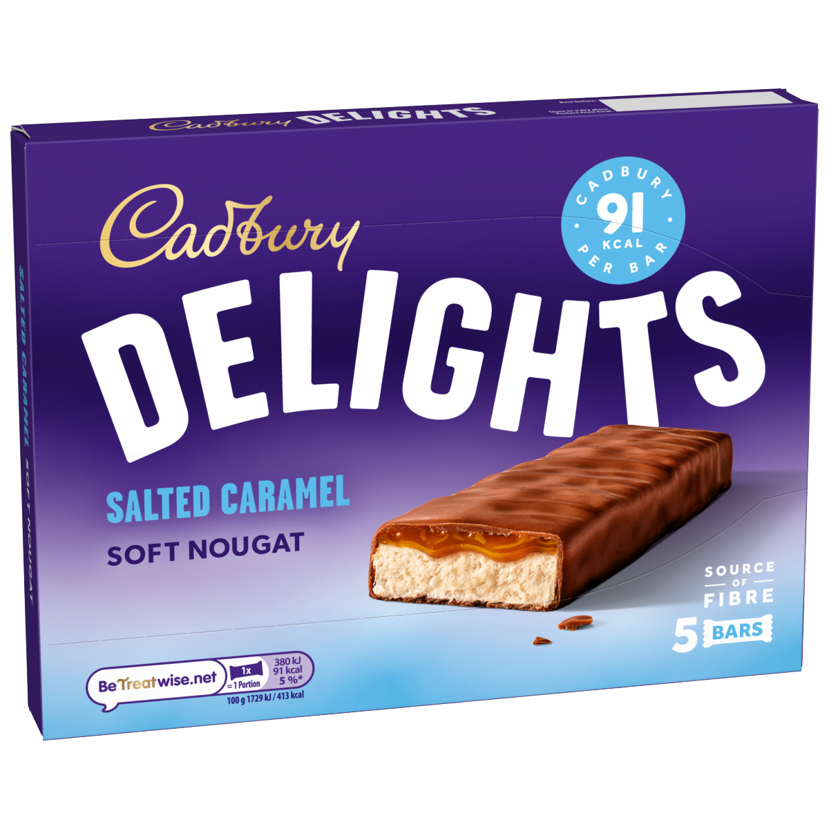 Cadbury Delights Chocolate Salted Caramel 4 Pack Multipack 110 g