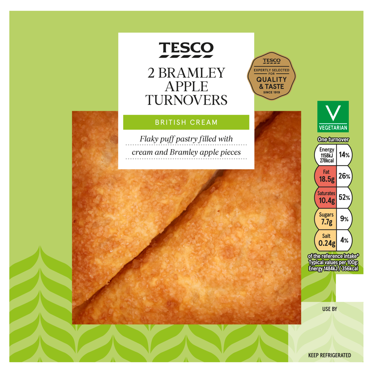 Tesco 2 Bramley Apple Turnovers