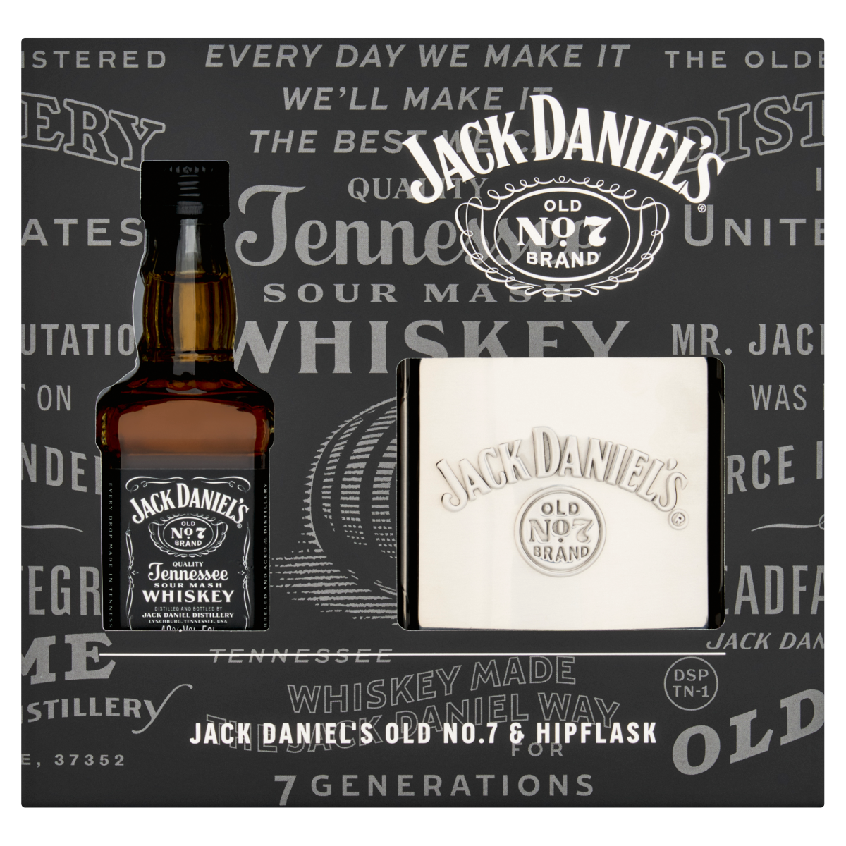 Jack Daniel’s Old No. 7 & Hipflask Gift Set