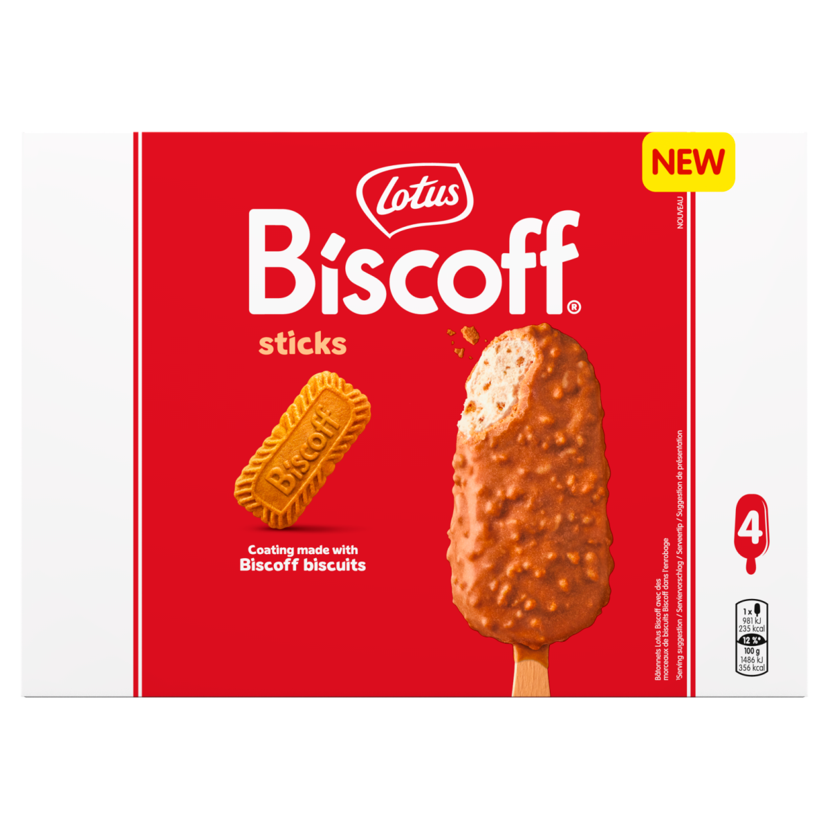 Lotus Biscoff Sticks 4 x 360ml