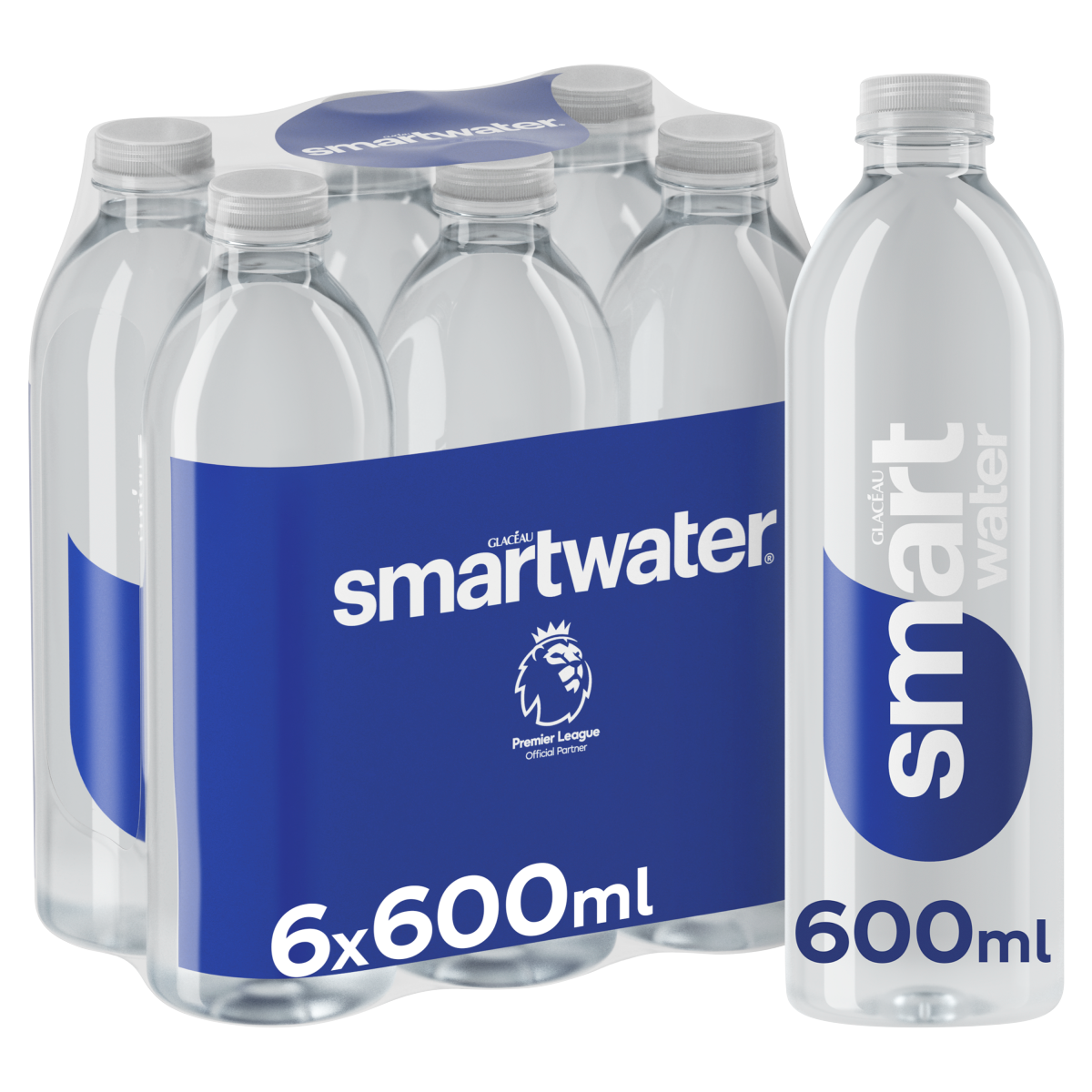 Glaceau Smartwater Still Water 6 x 600ml Bottles