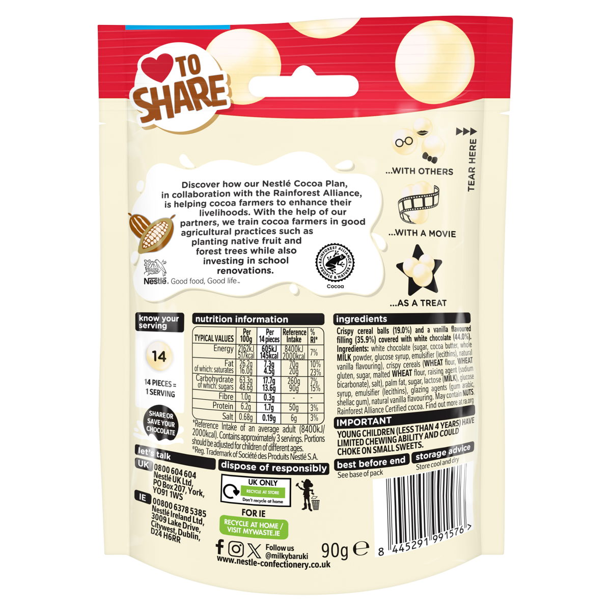 Milkybar Crunchy Pops 90g