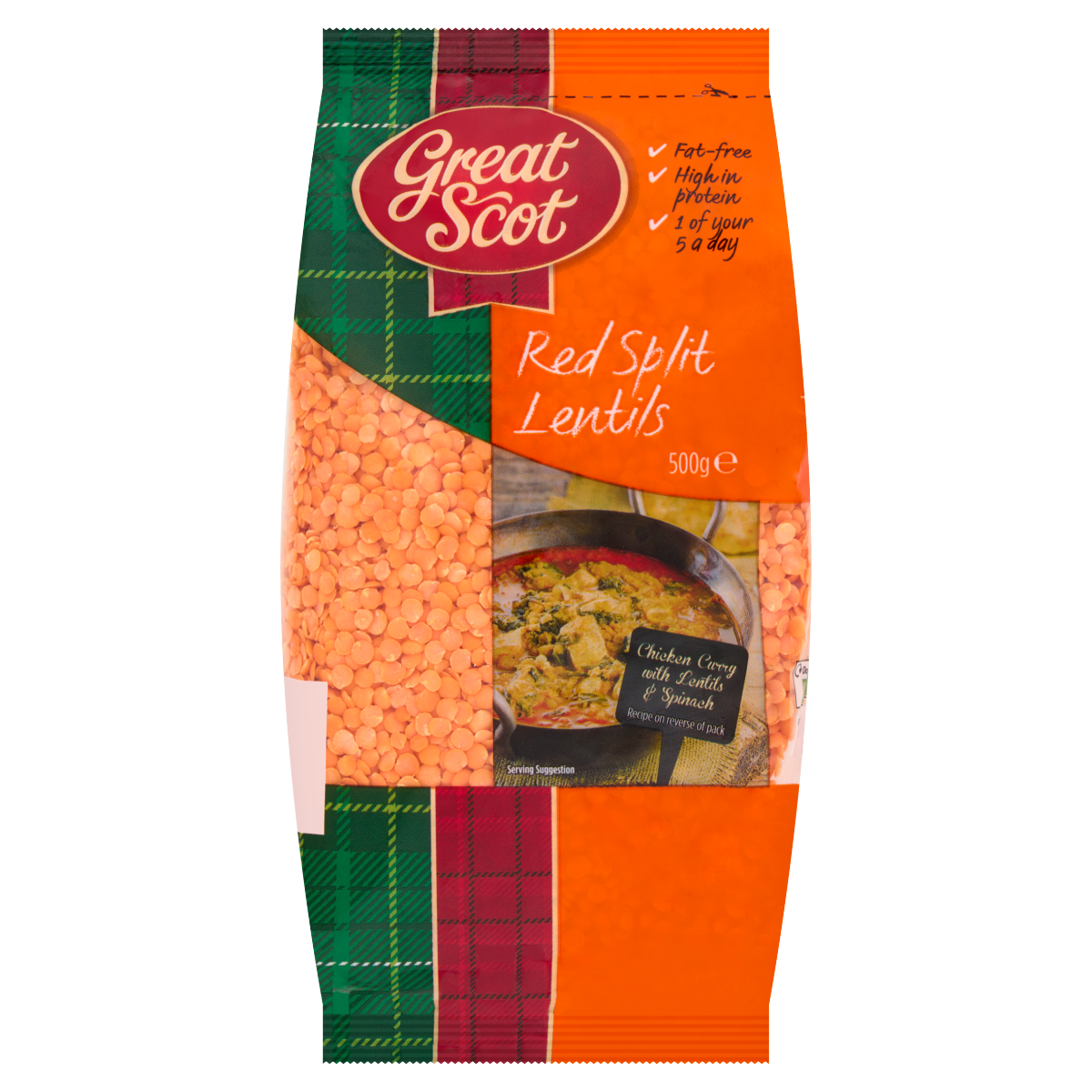 Great Scot Red Split Lentils 500g
