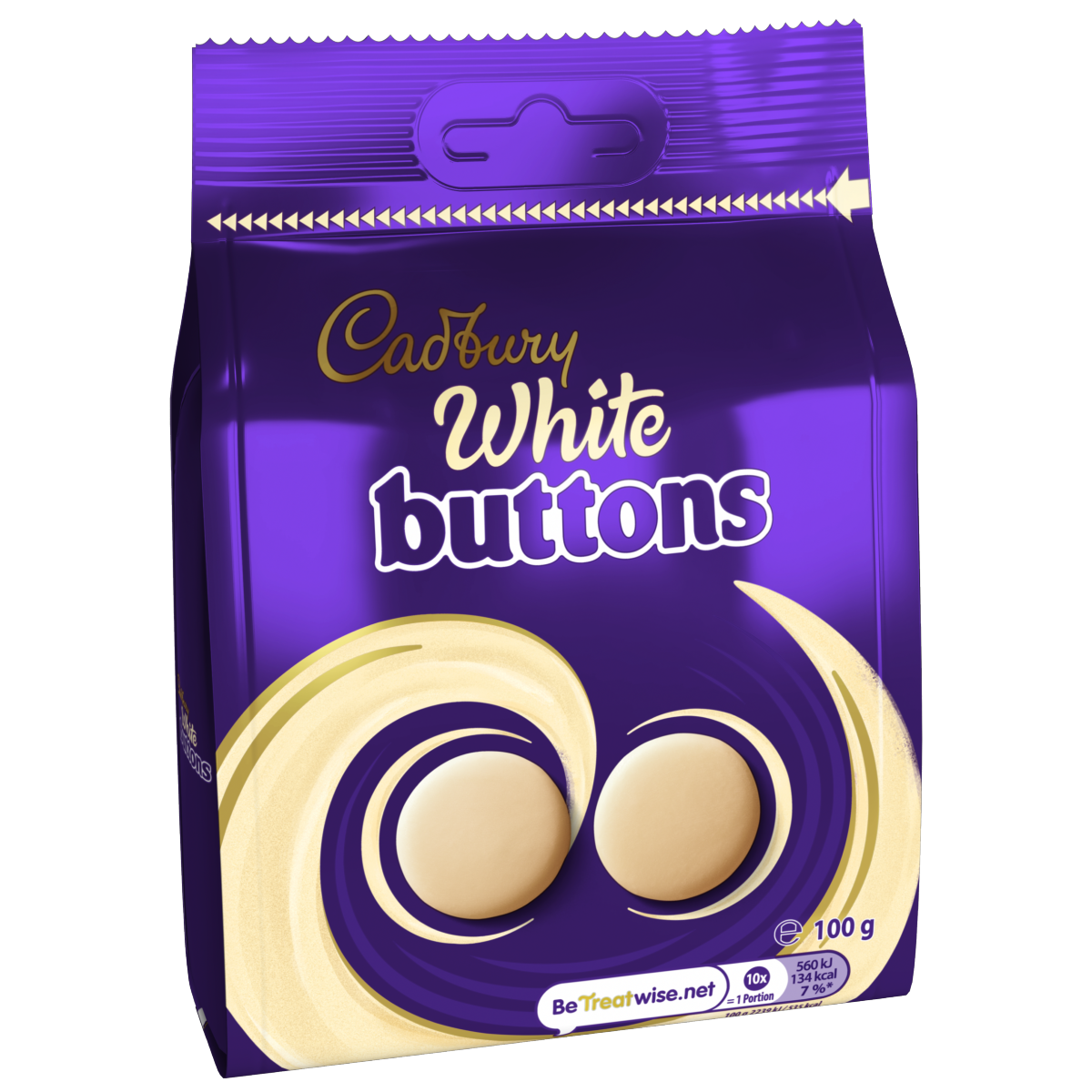 Cadbury White Chocolate Buttons Bag 100g