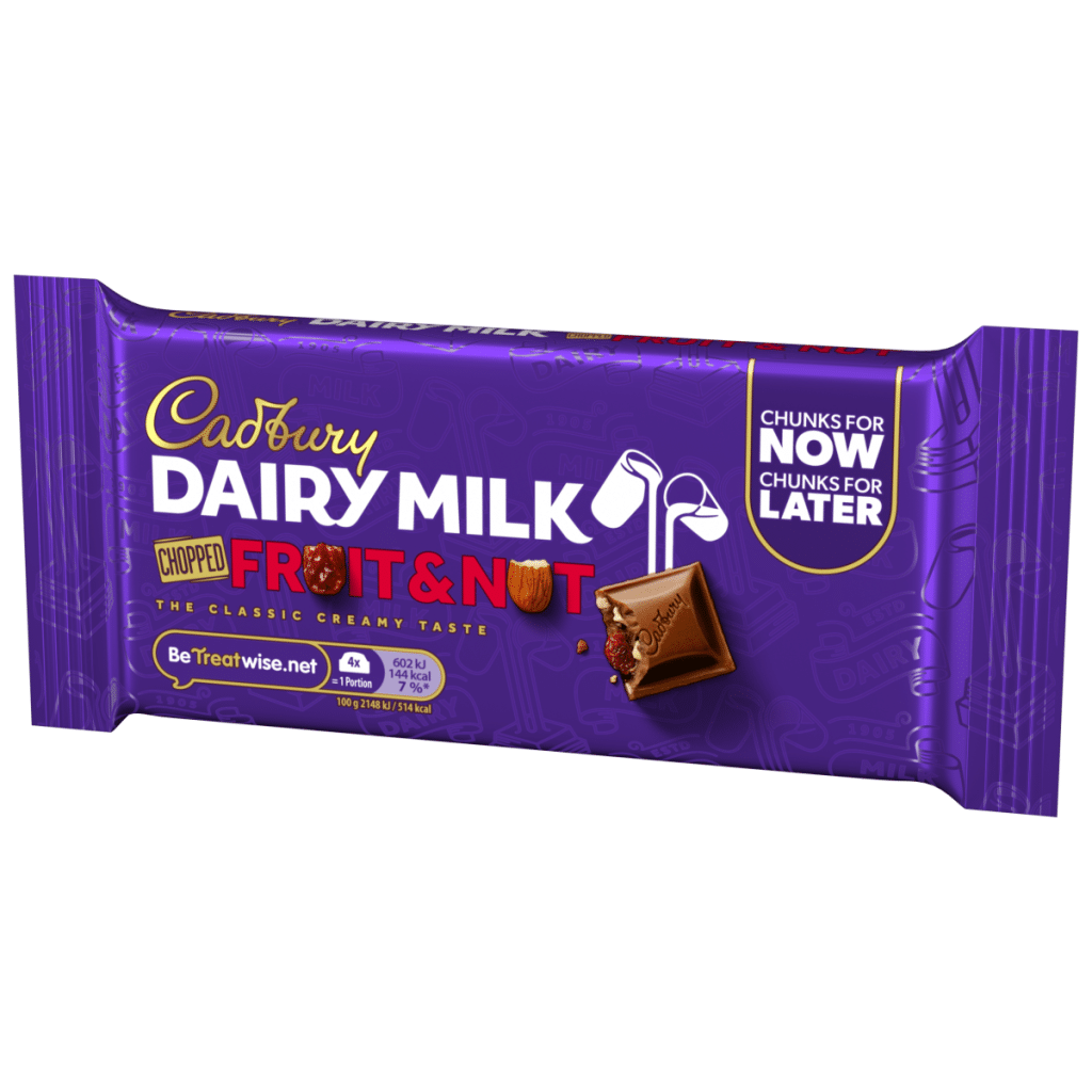 Cadbury Dairy Milk Chopped Fruit & Nut Chocolate Grab Pack 56 g