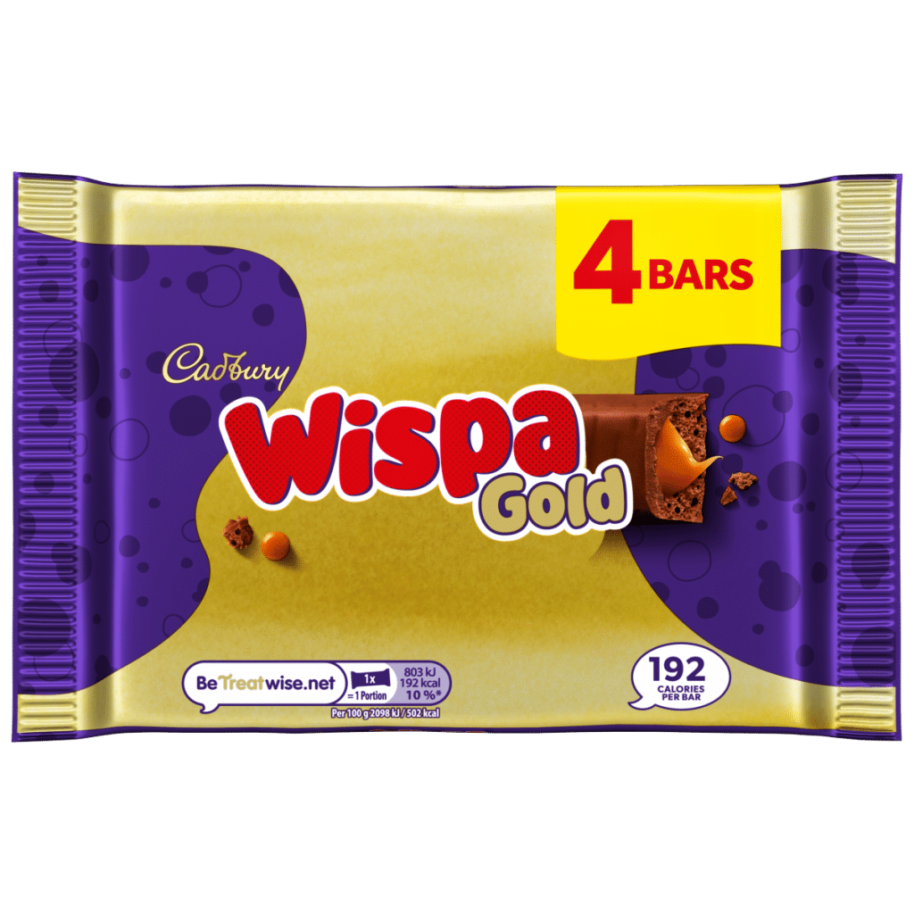 Cadbury Wispa Gold Chocolate Bar 4 Pack Multipack (4×38.3g) 153.2 g