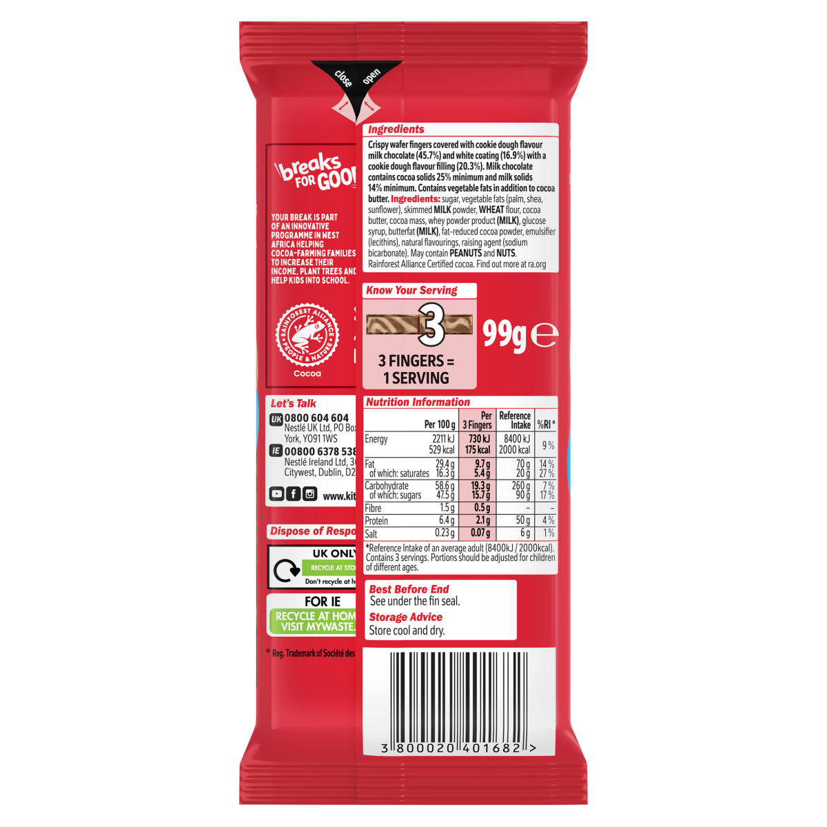 KitKat Cookie Dough Flavour 99g