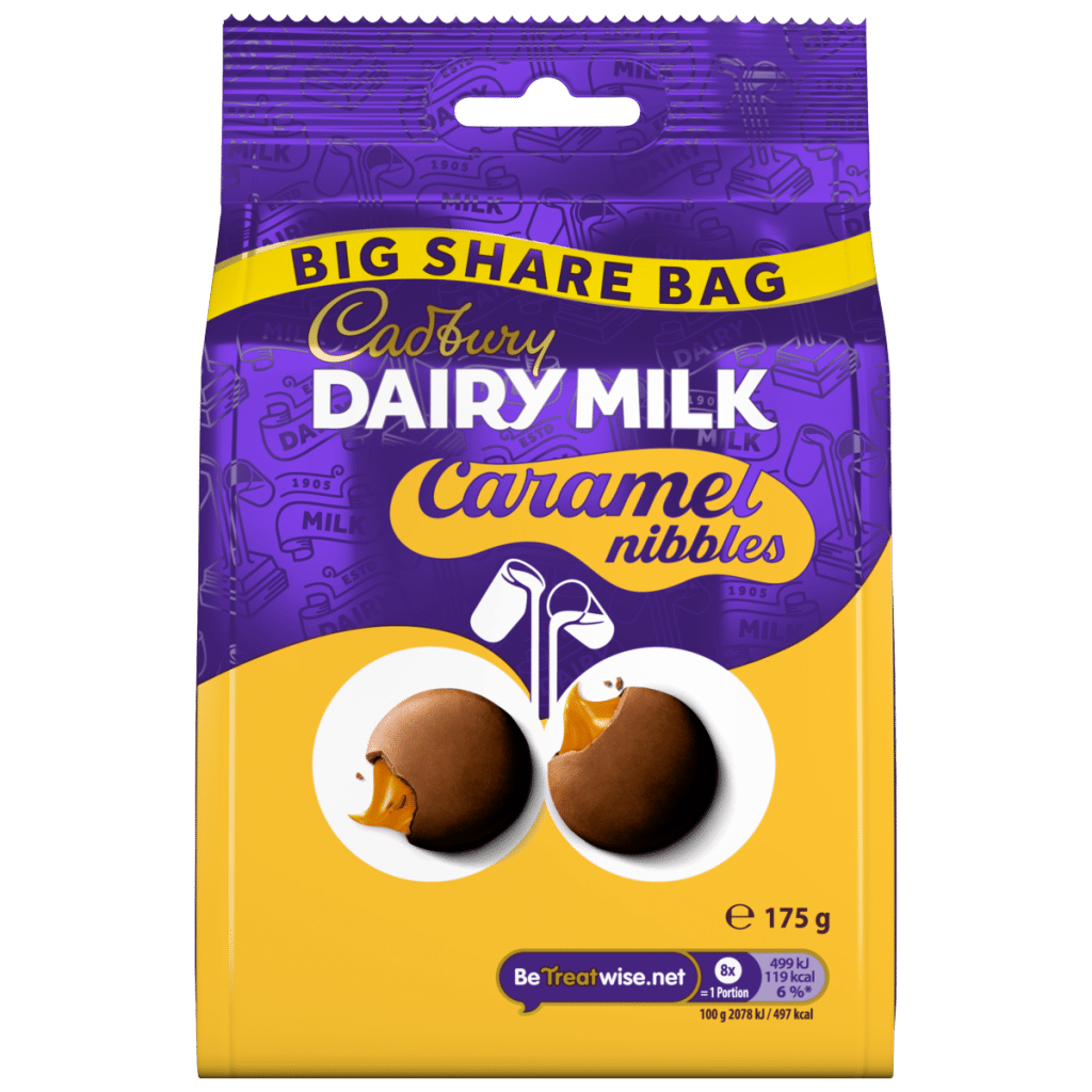 Cadbury Dairy Milk Caramel Nibbles Chocolate Sharing Bag 175 g