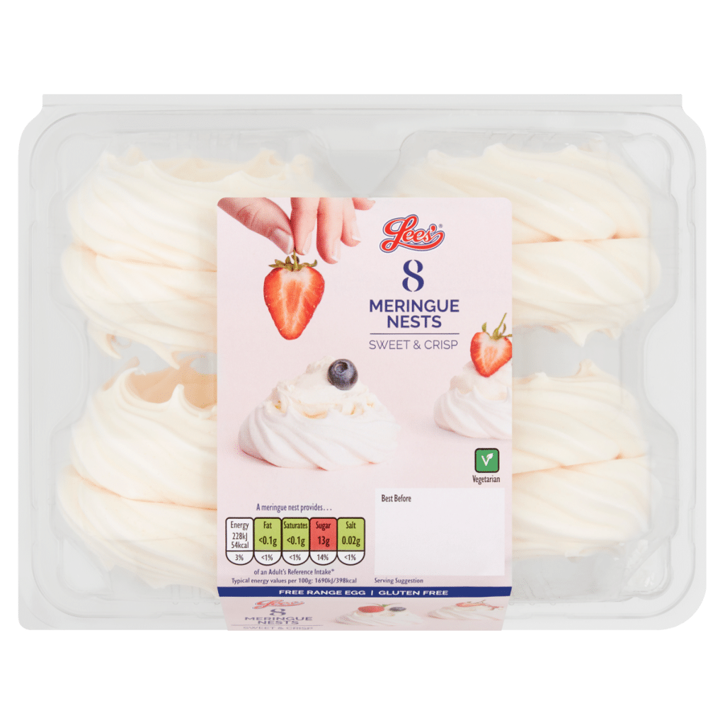 Lees’ 8 Meringue Nests Sweet & Crisp