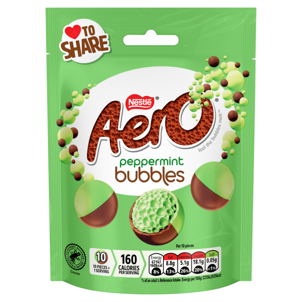 Aero Bubbles Peppermint Chocolate 92g