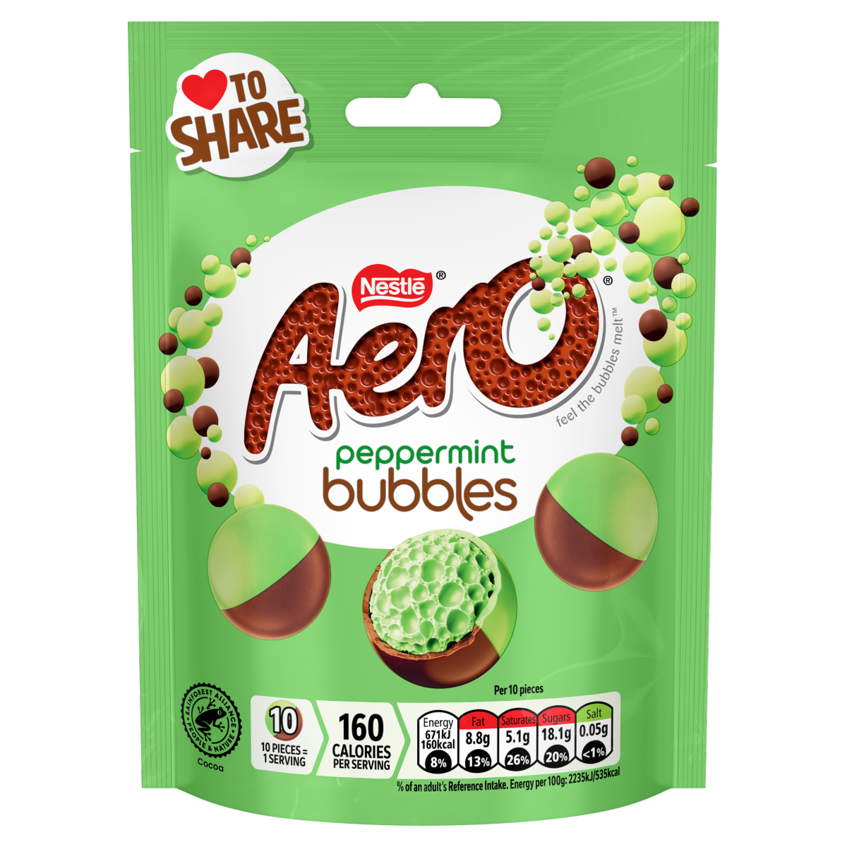 Aero Bubbles Peppermint Chocolate 92g