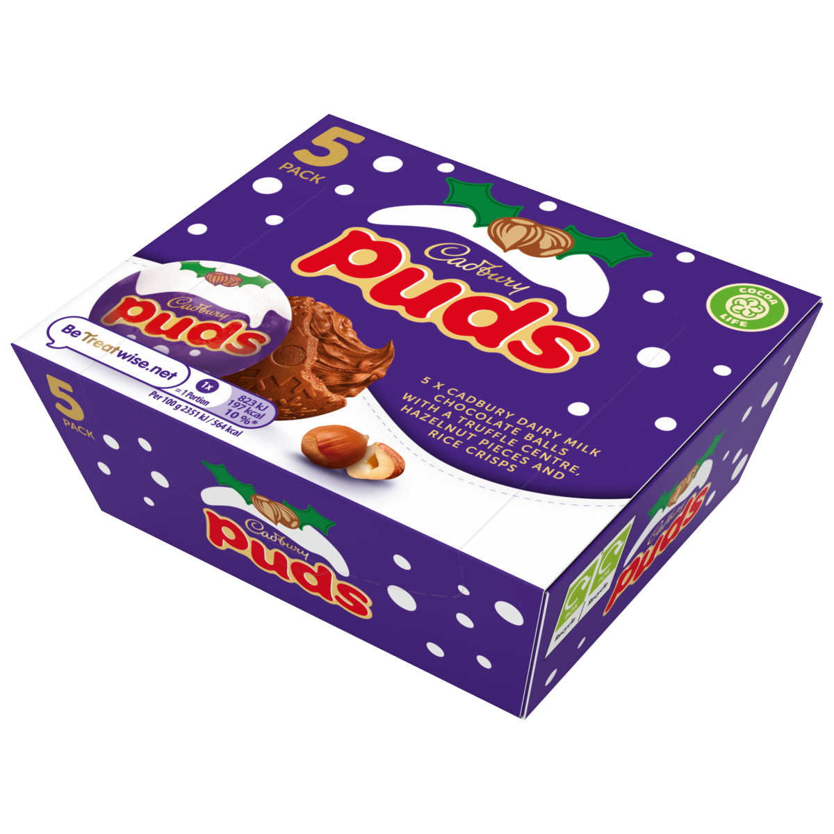 Cadbury Dairy Milk Chocolate Puds 5 Pack 175 g