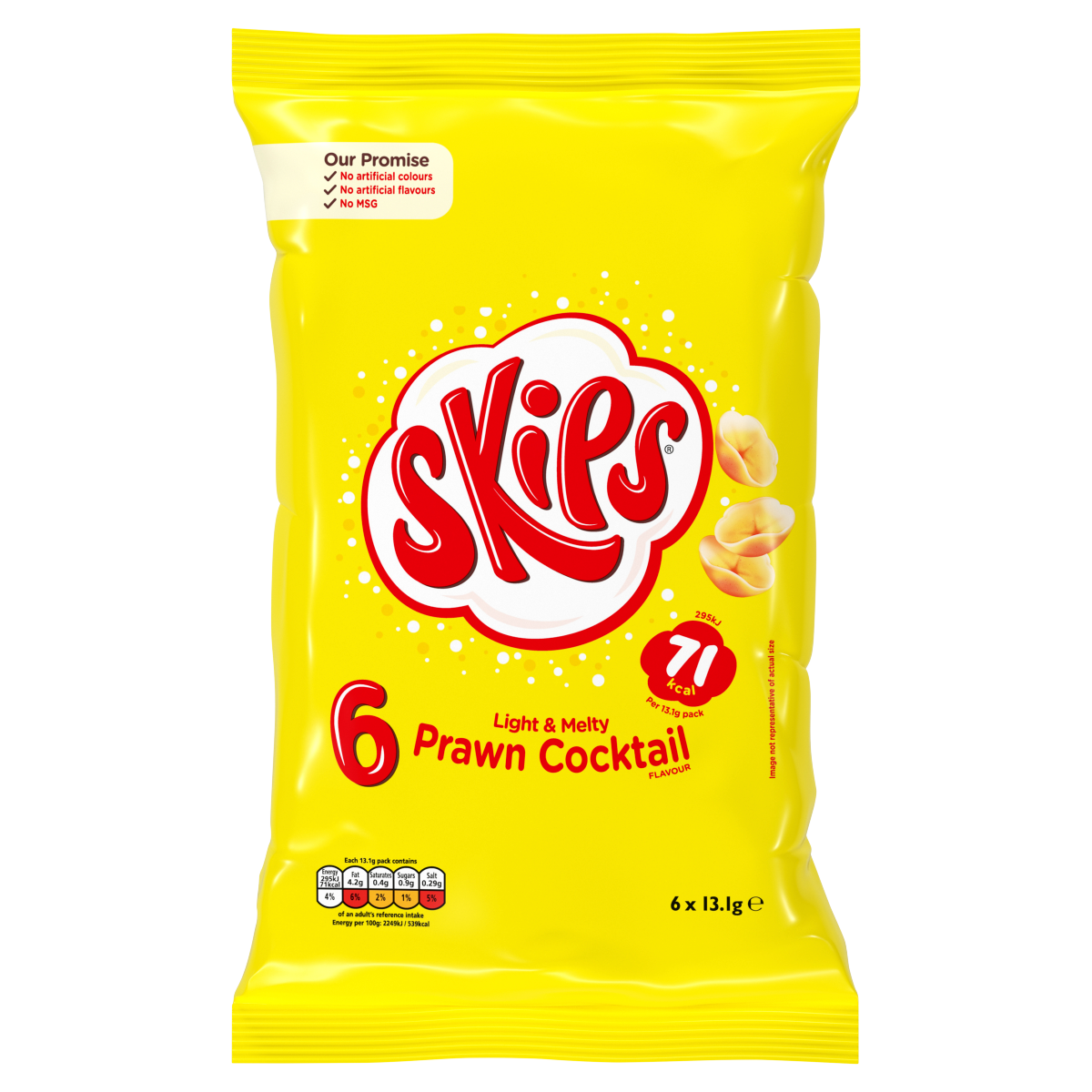 Skips Prawn Cocktail Flavour 6 x 13.1g