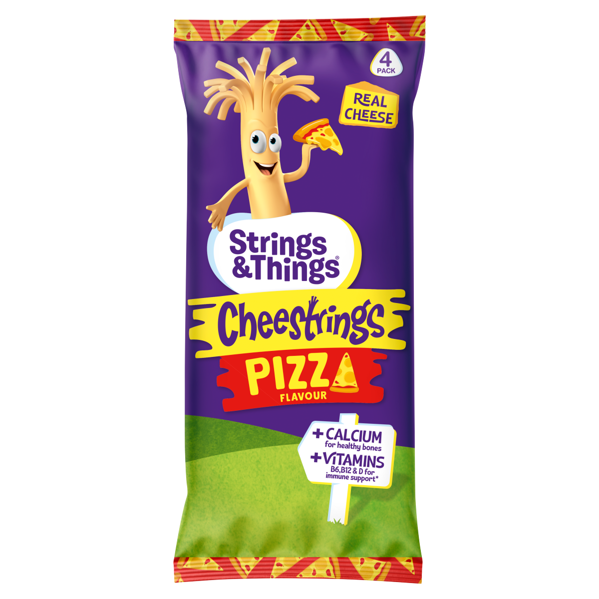 Strings & Things Pizza Flavour Cheestrings 80g (4 x 20g)