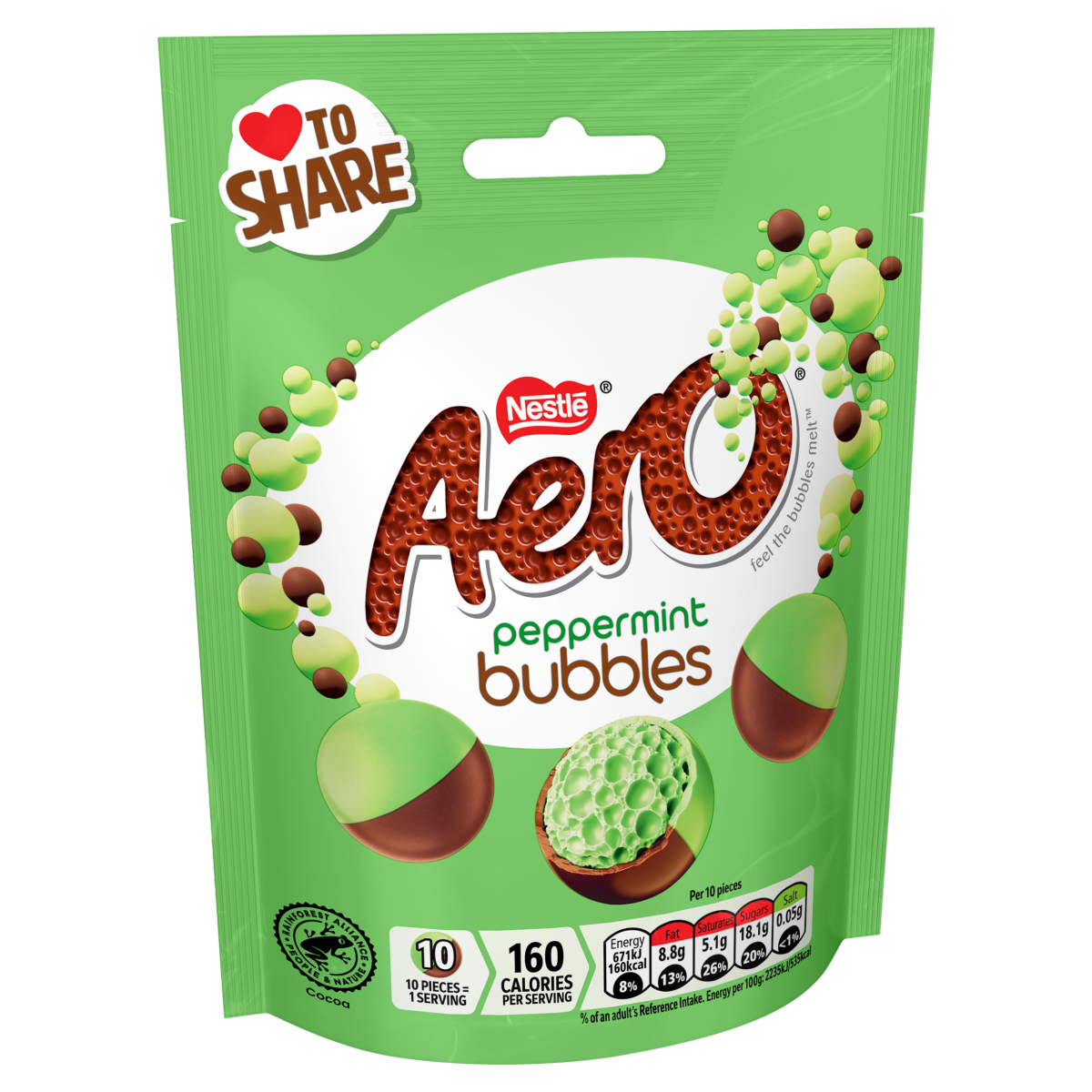 Aero Bubbles Peppermint Chocolate 92g