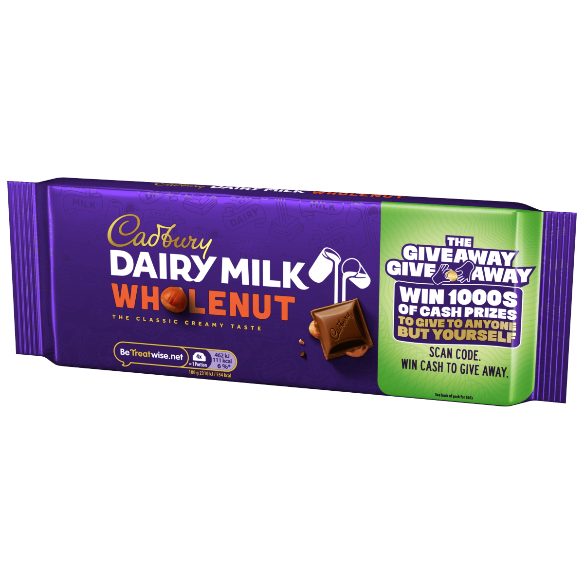 Cadbury Dairy Milk Wholenut Chocolate Bar 180 g