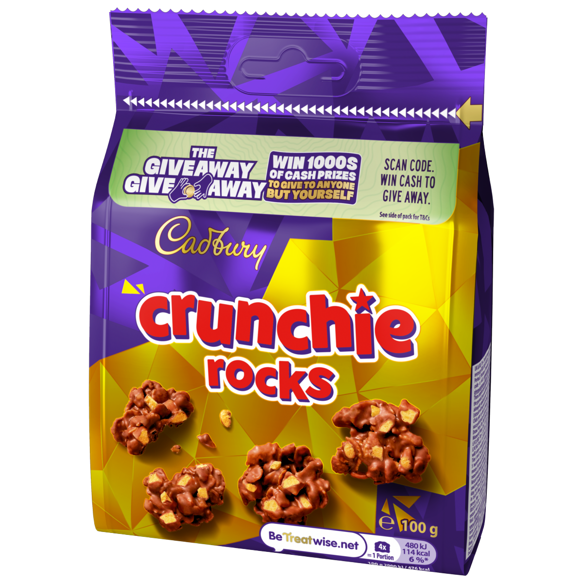 Cadbury Crunchie Rocks Chocolate Bag 100g