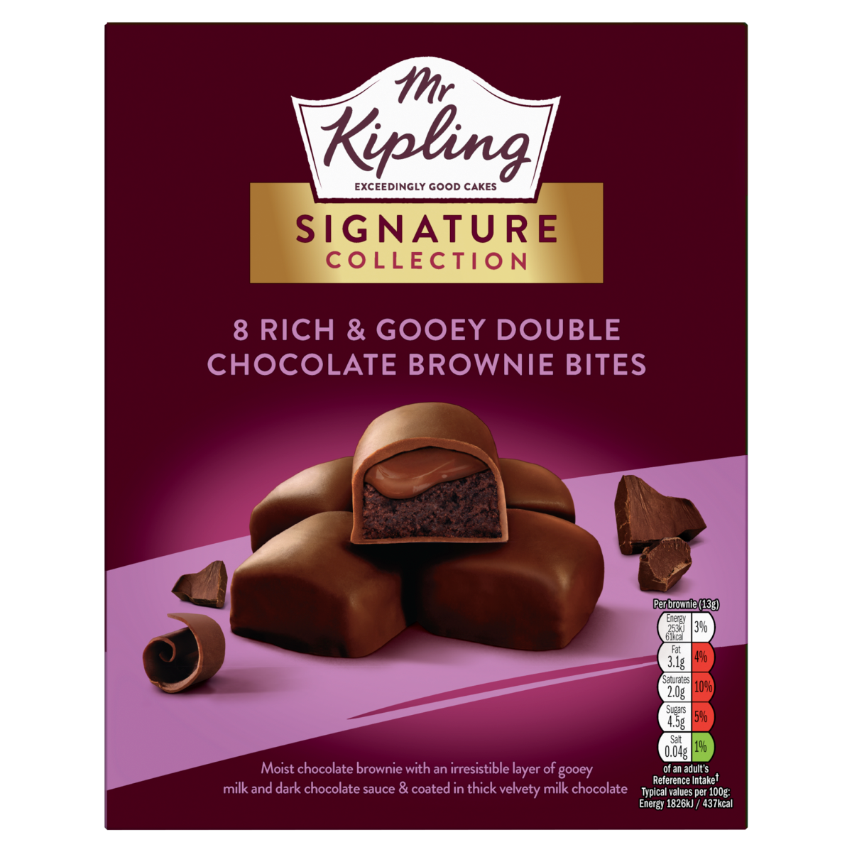 Mr Kipling Signature Collection 8 Rich & Gooey Double Chocolate Brownie Bites