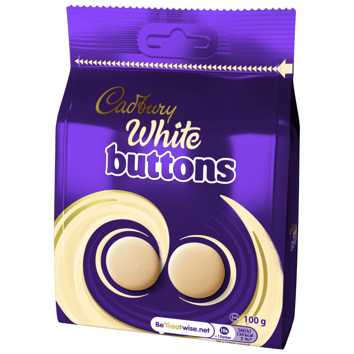 Cadbury White Chocolate Buttons Bag 100g