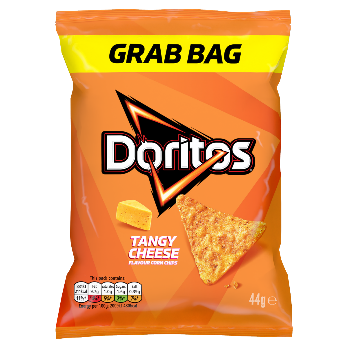 Doritos Tangy Cheese Crisps Grab Bag Tortilla Chips 44g
