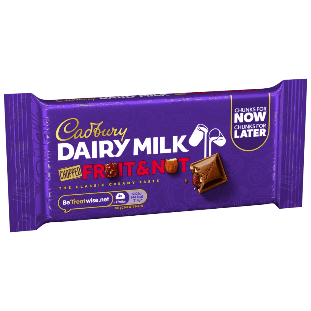 Cadbury Dairy Milk Chopped Fruit & Nut Chocolate Grab Pack 56 g