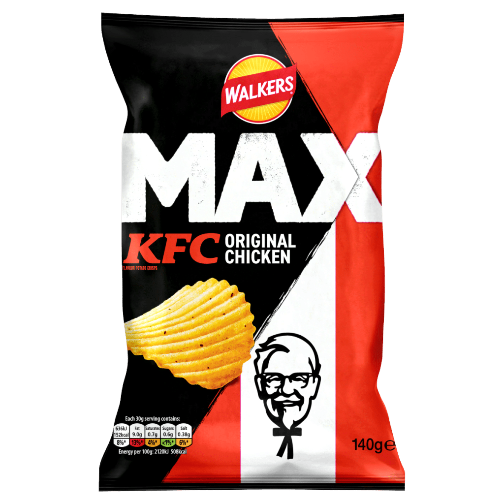 Walkers MAX KFC Original Chicken Sharing Crisps 140g