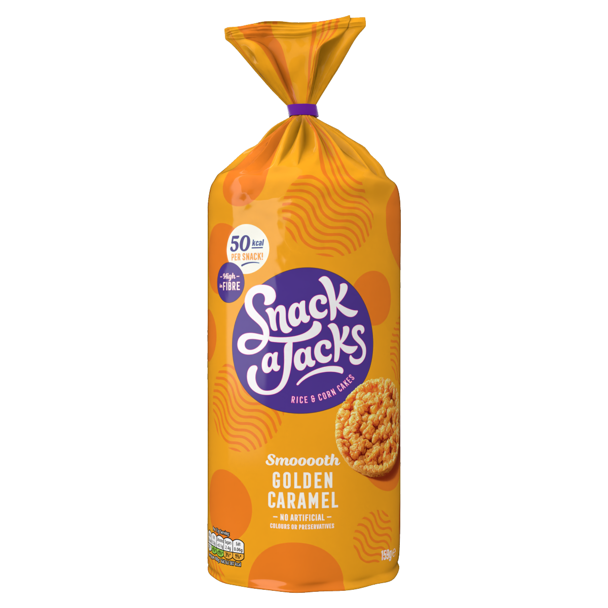 Snack a Jacks Jumbo Caramel Sharing Rice Cake Crisps 159g