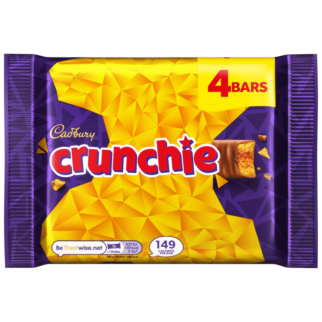 Cadbury Crunchie Chocolate Bar 4 Pack Multipack (4x32g) 128 g