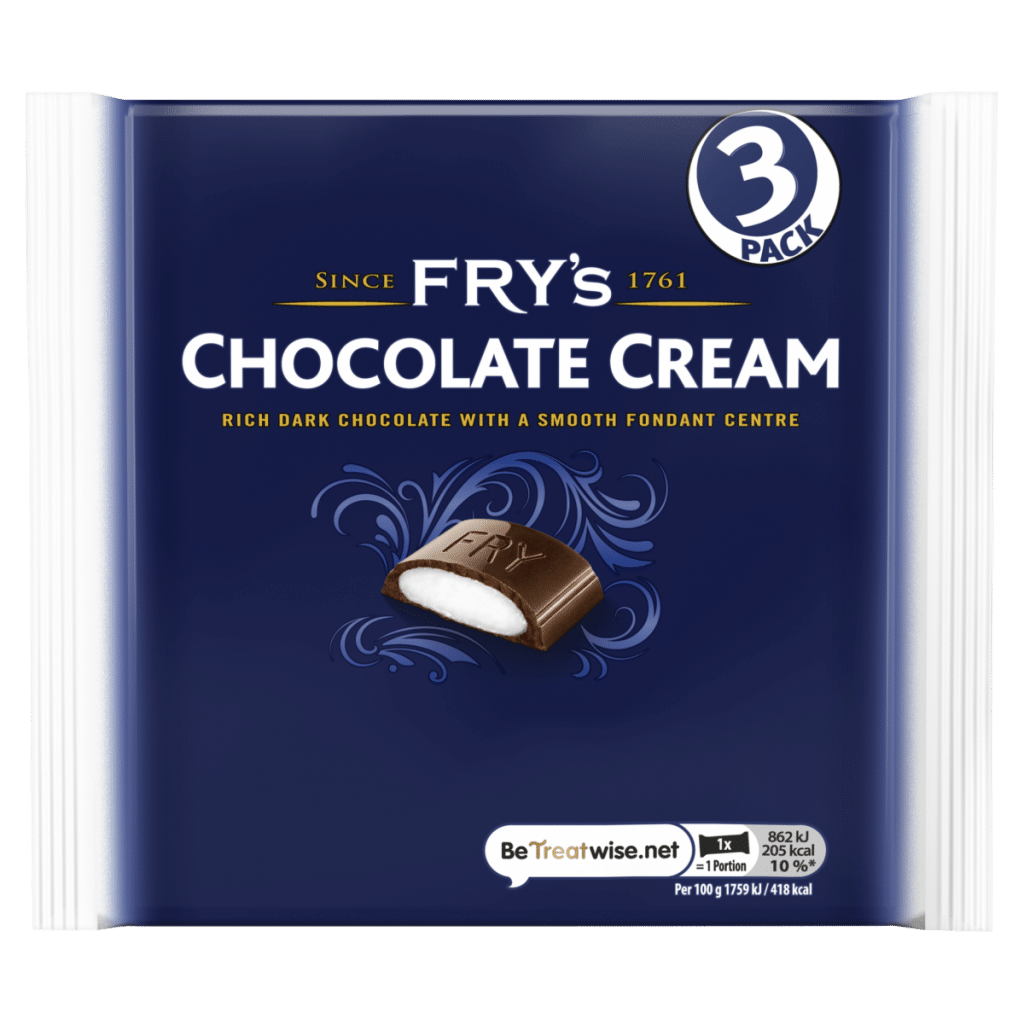 Fry’s Chocolate Cream Chocolate Bar 3 Pack Multipack 147g (3 x 49g)