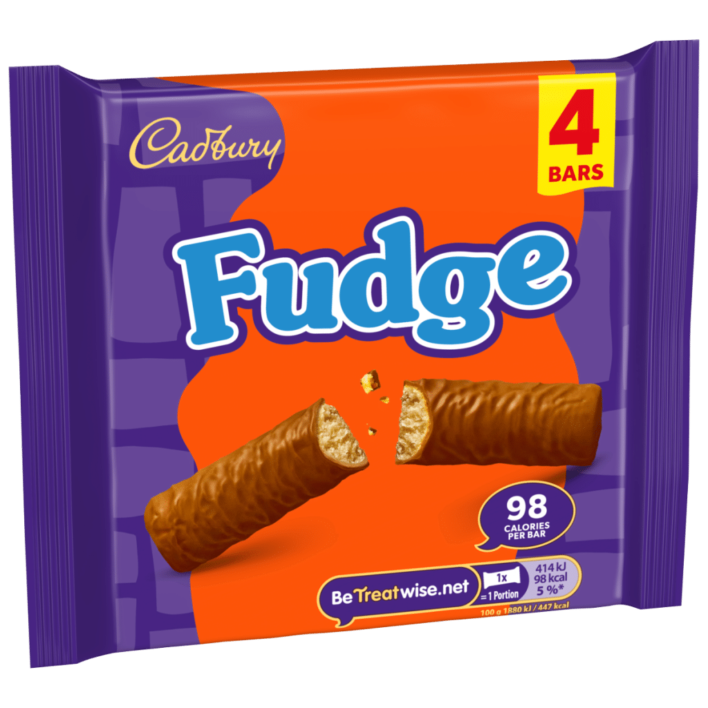 Cadbury Fudge Chocolate Bar 4 Pack Multipack 88 g (4 x 22g)