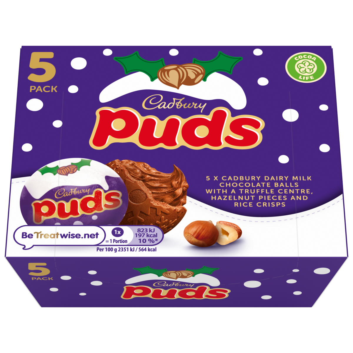 Cadbury Dairy Milk Chocolate Puds 5 Pack 175 g