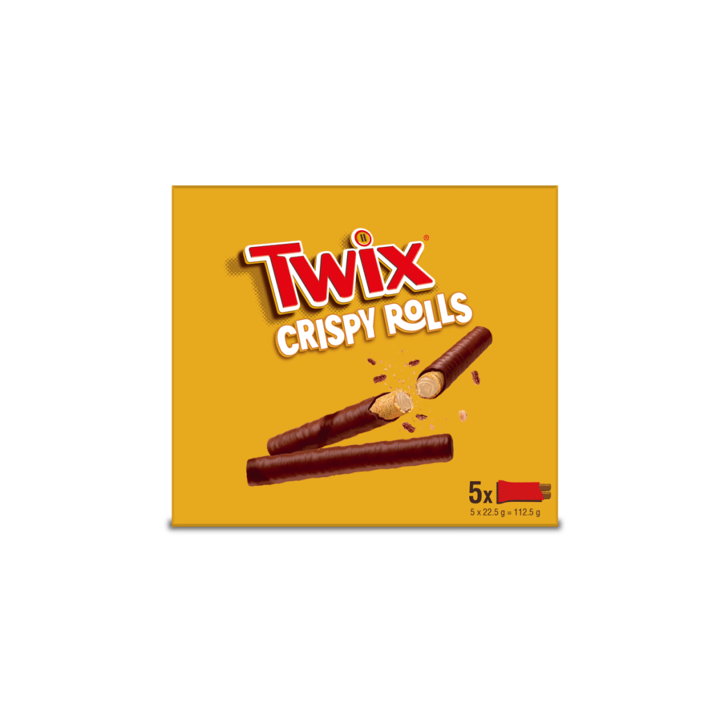 Twix Milk Chocolate Crispy Rolls Snack Bar Multipack 5 x 22.5g Bars