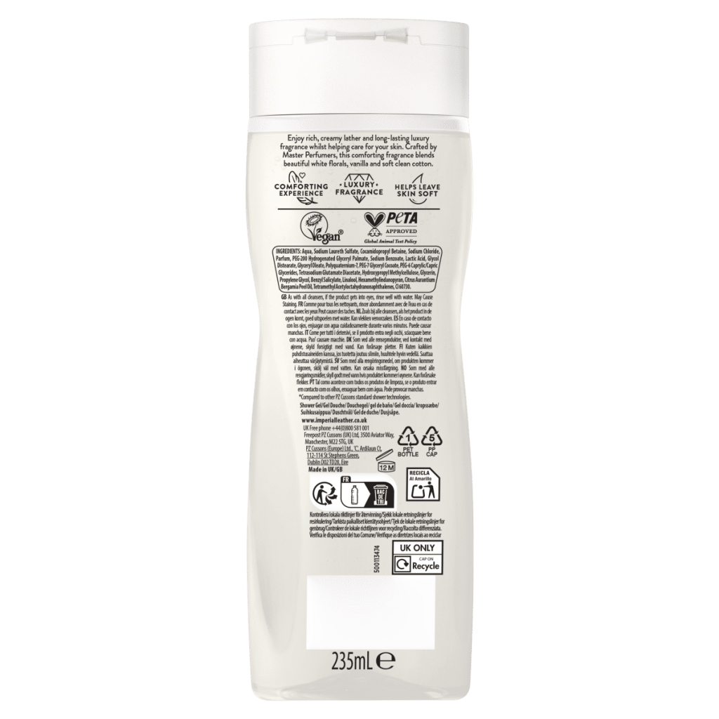 Imperial Leather Cotton Flower & Vanilla Body Wash 235ml