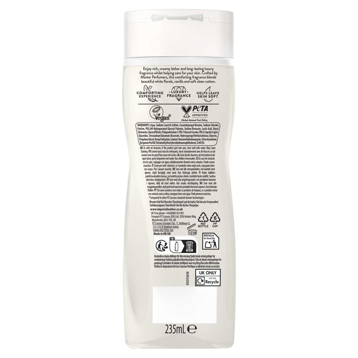 Imperial Leather Cotton Flower & Vanilla Body Wash 235ml