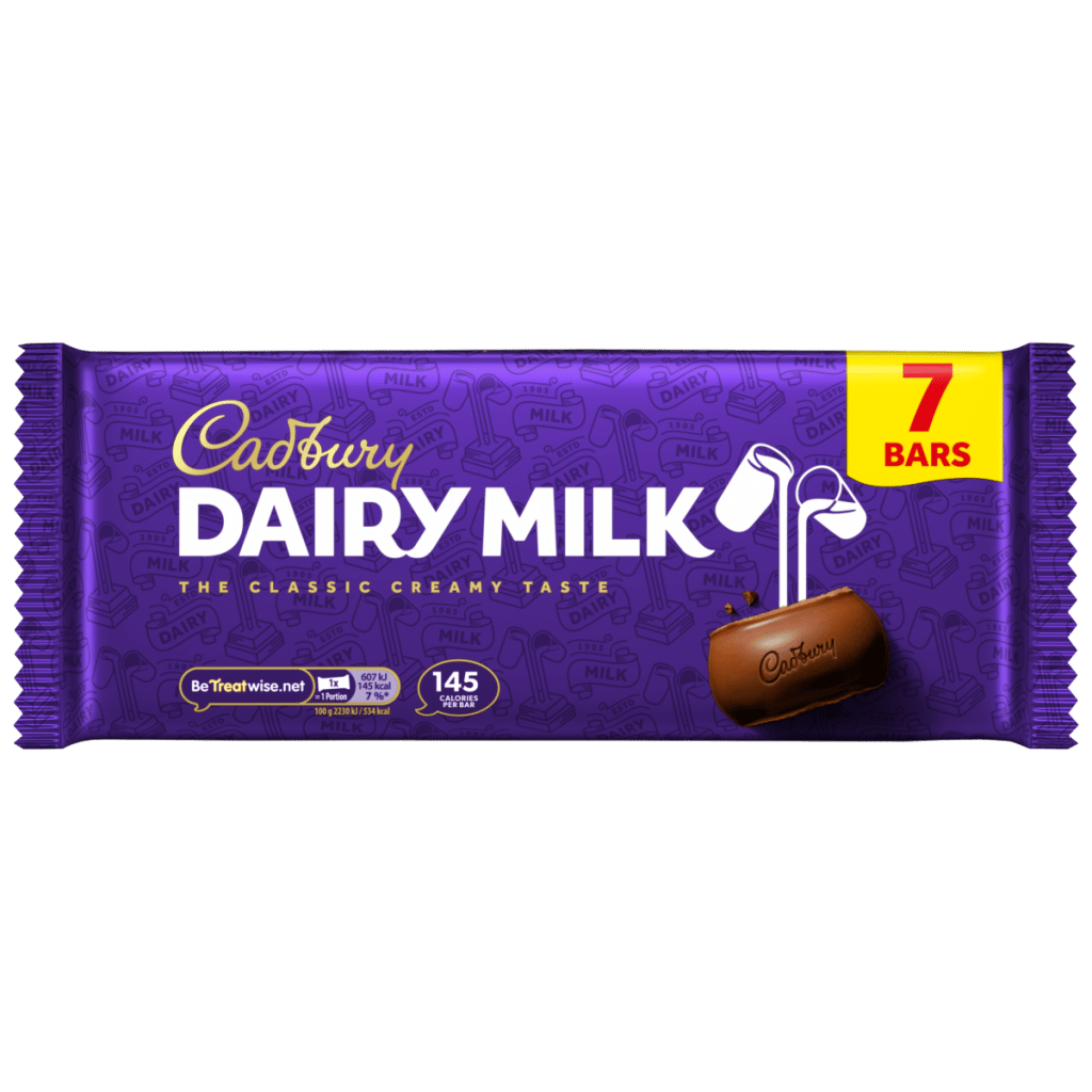 Cadbury Dairy Milk Chocolate Bar 7 Pack Multipack 190.4 g