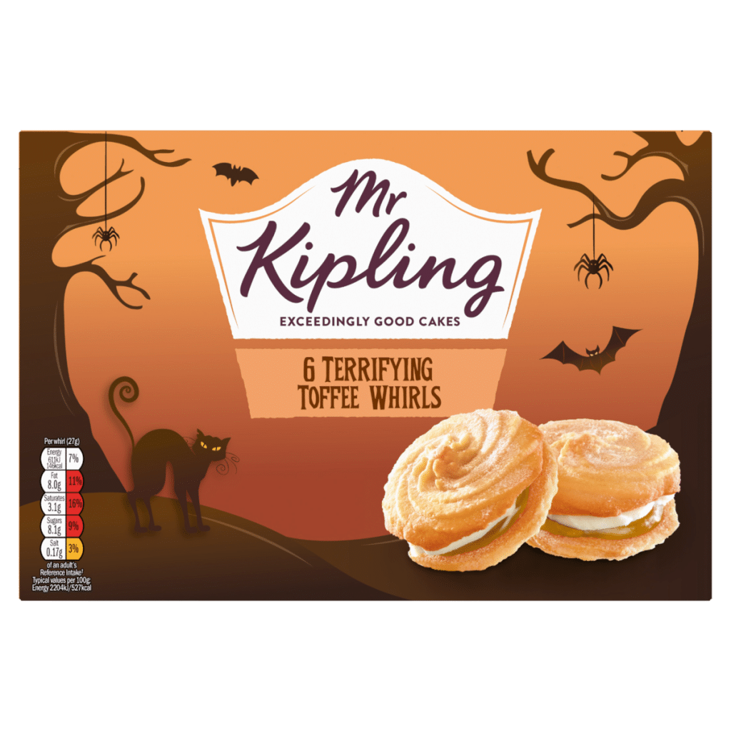 Mr Kipling 6 Terrifying Toffee Whirls