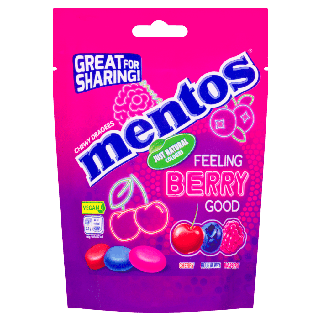 Mentos Chewy Dragees Feeling Berry Good 140g